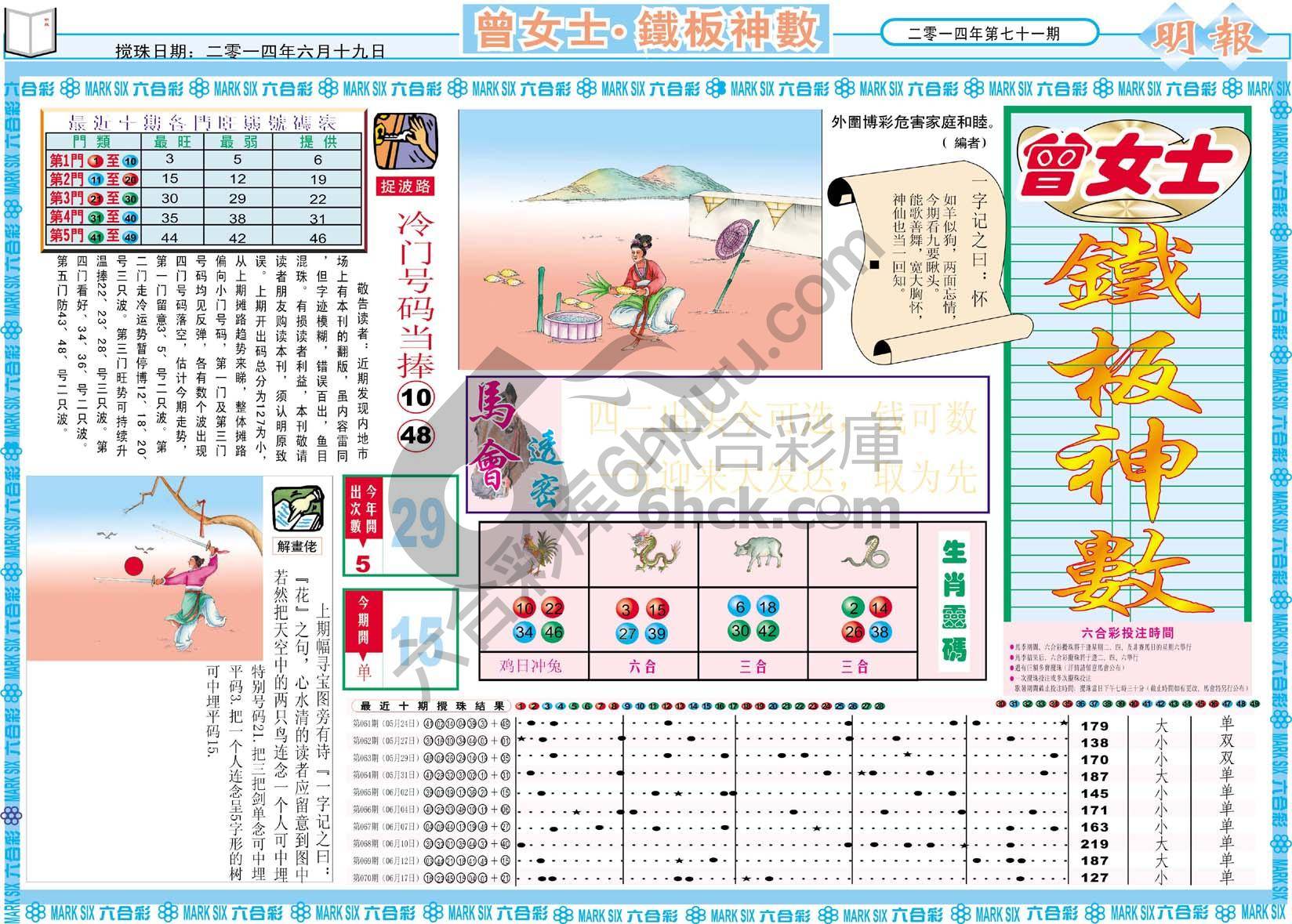 曾女士铁板神数