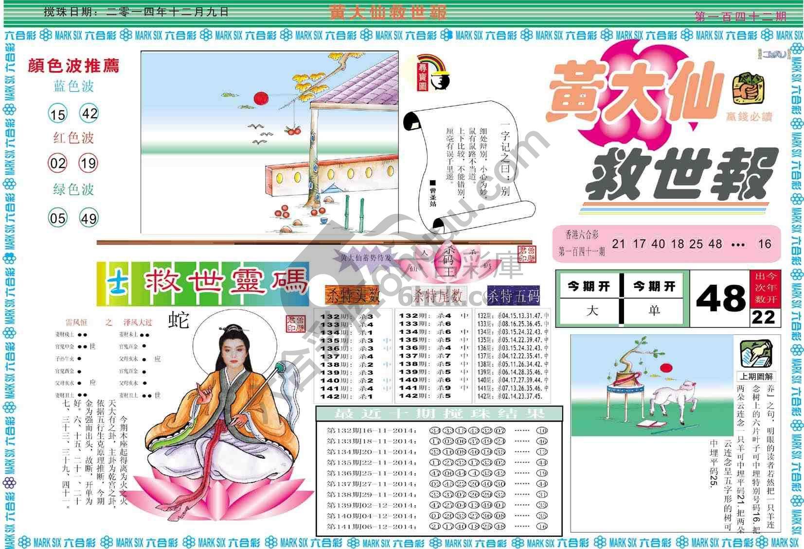 黄大仙救世报