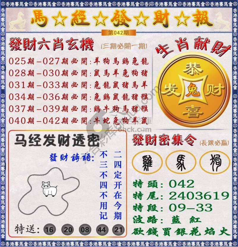 马经发财报