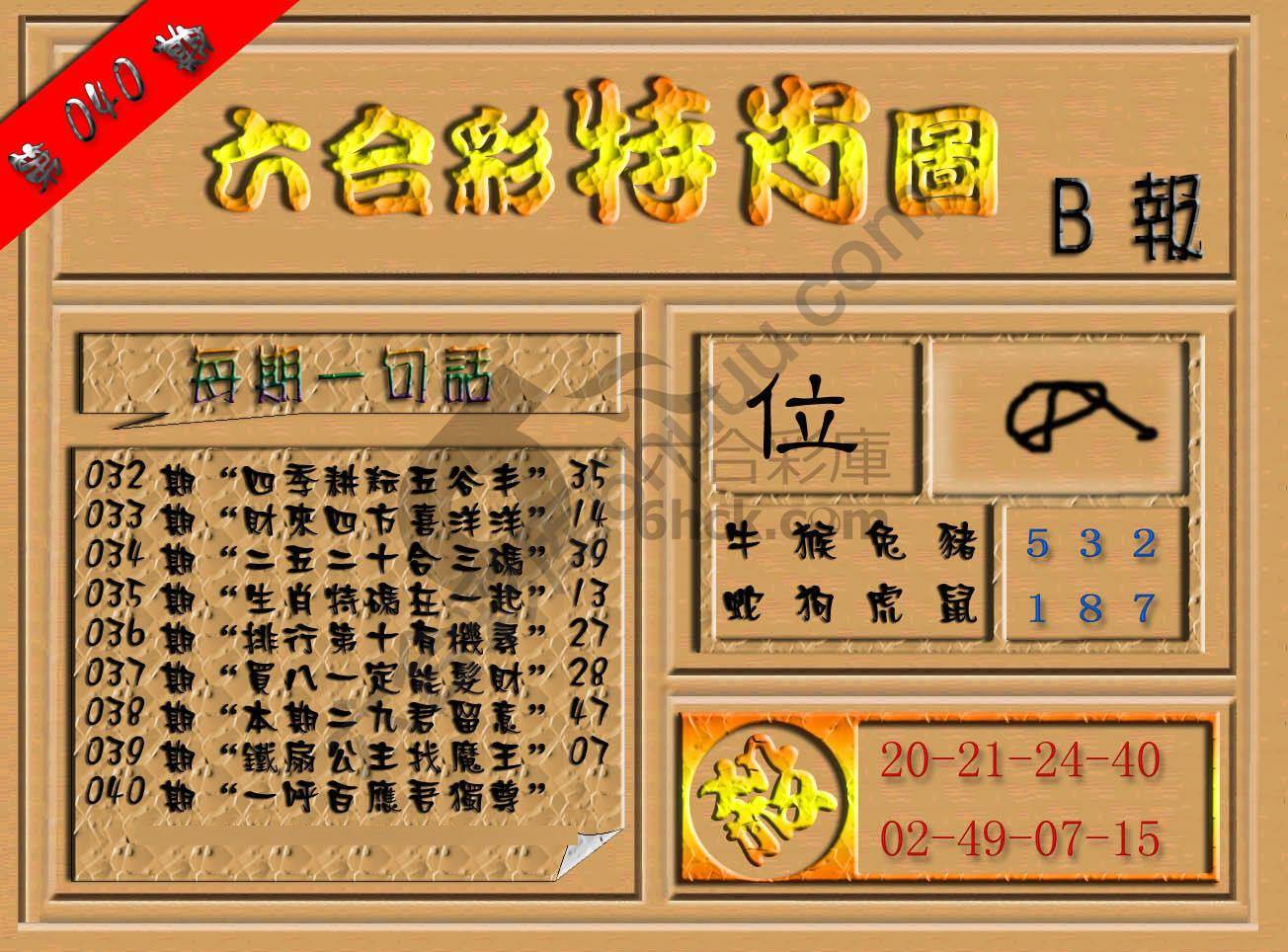 六合彩特肖图