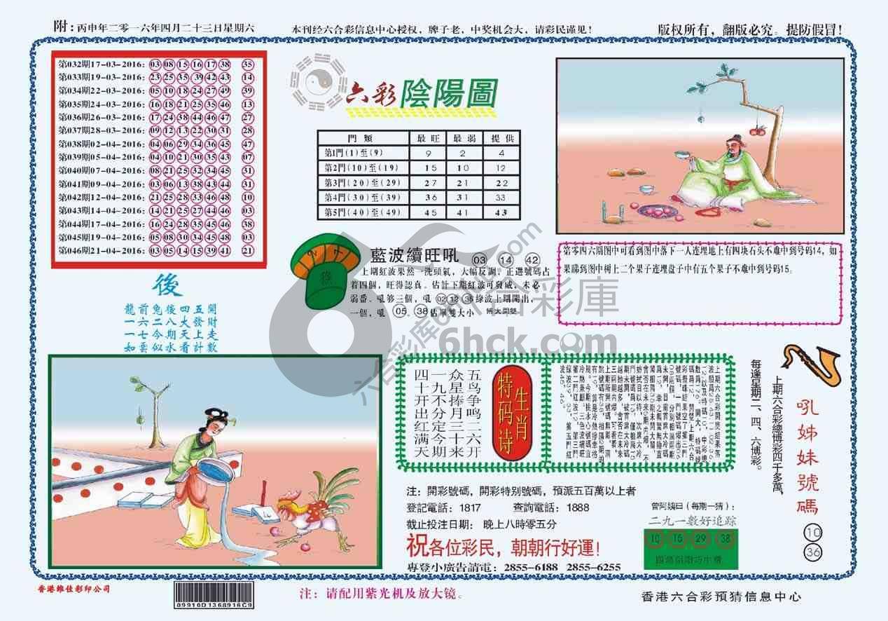 六彩阴阳图