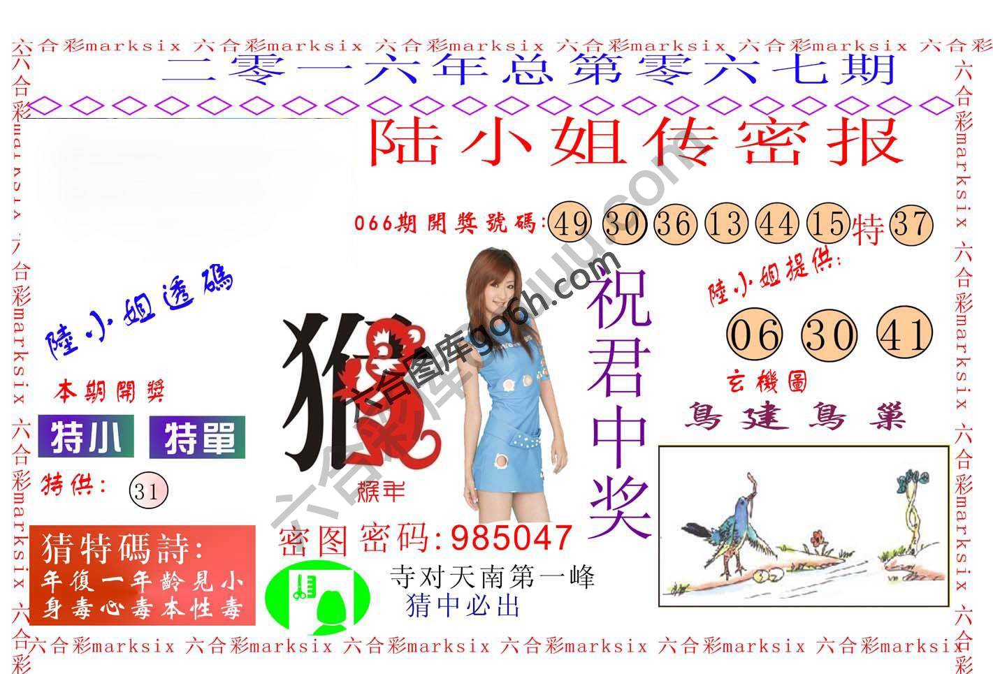 陆小姐传密
