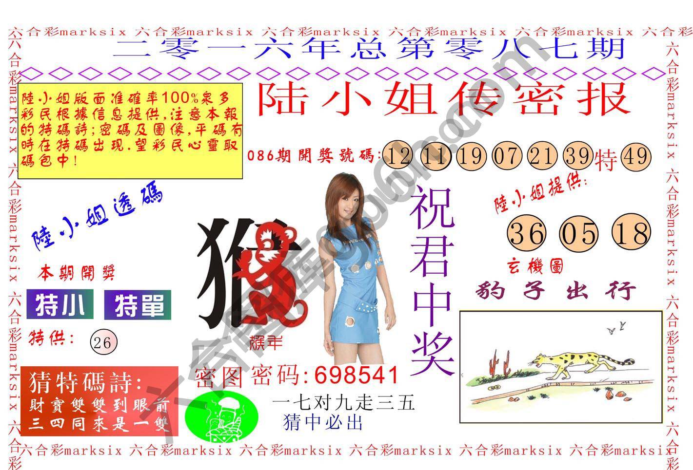 陆小姐传密