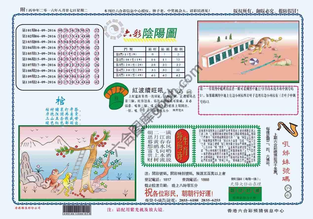 六彩阴阳图