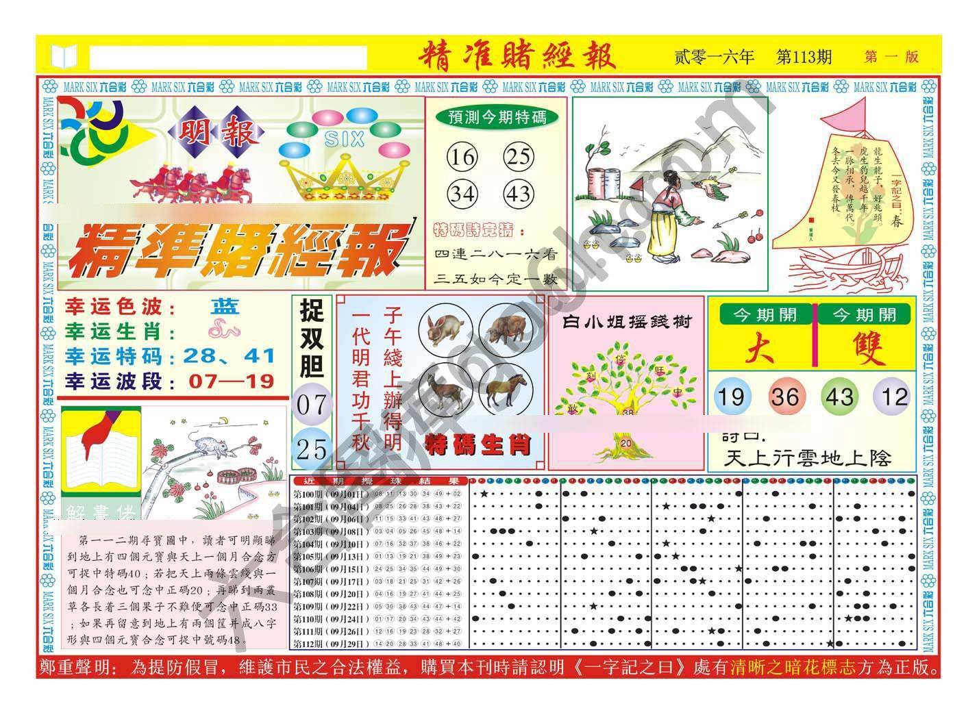 精准赌经报