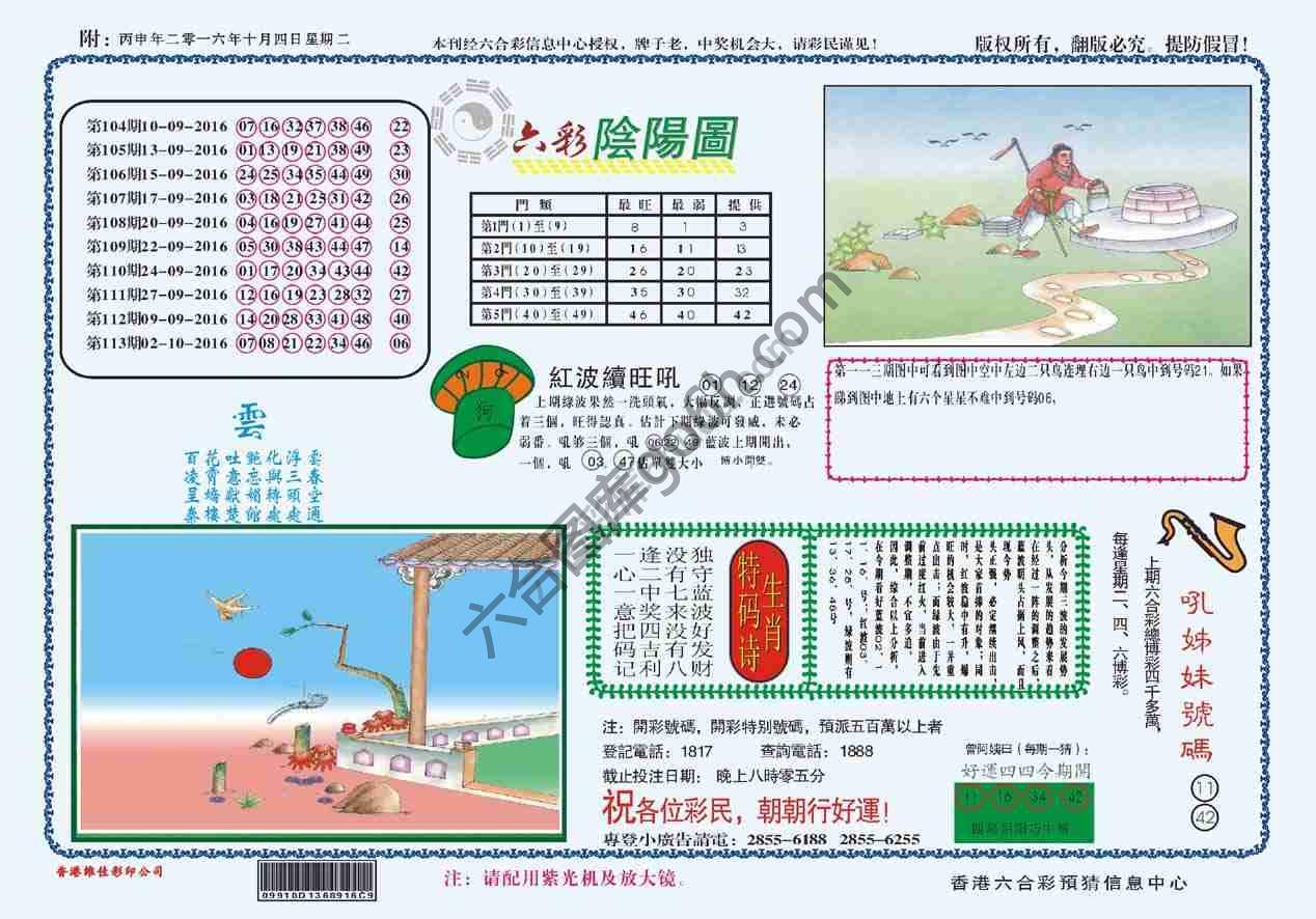 六彩阴阳图