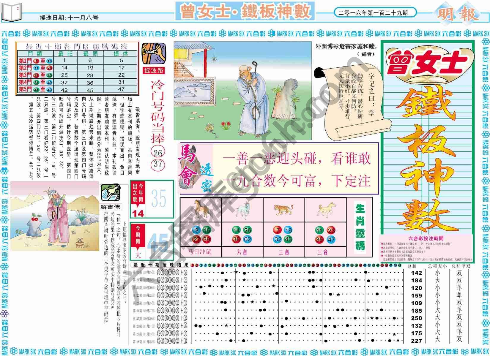 曾女士铁板神数