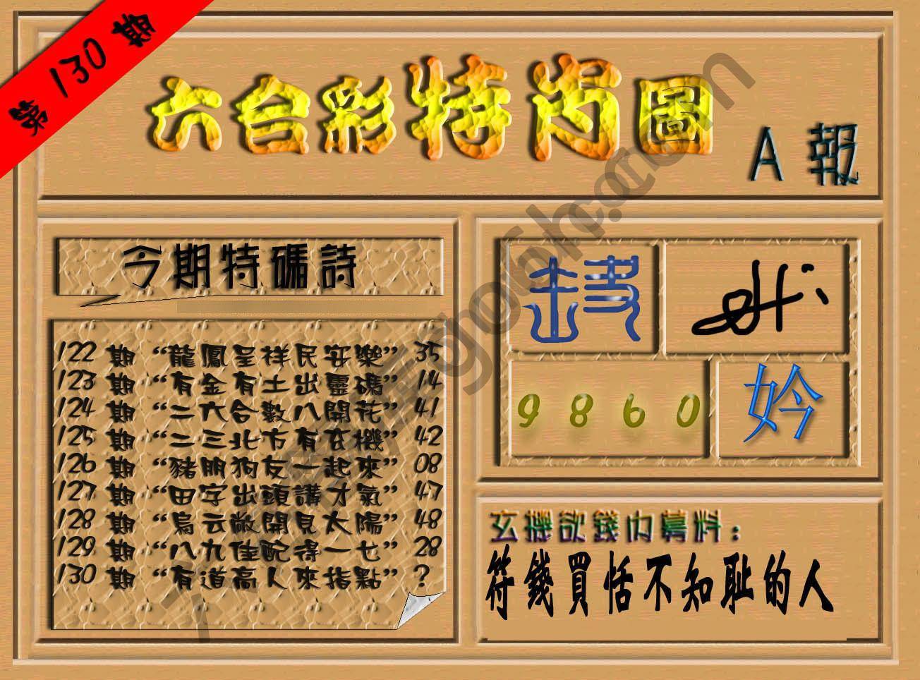 六合彩特肖图