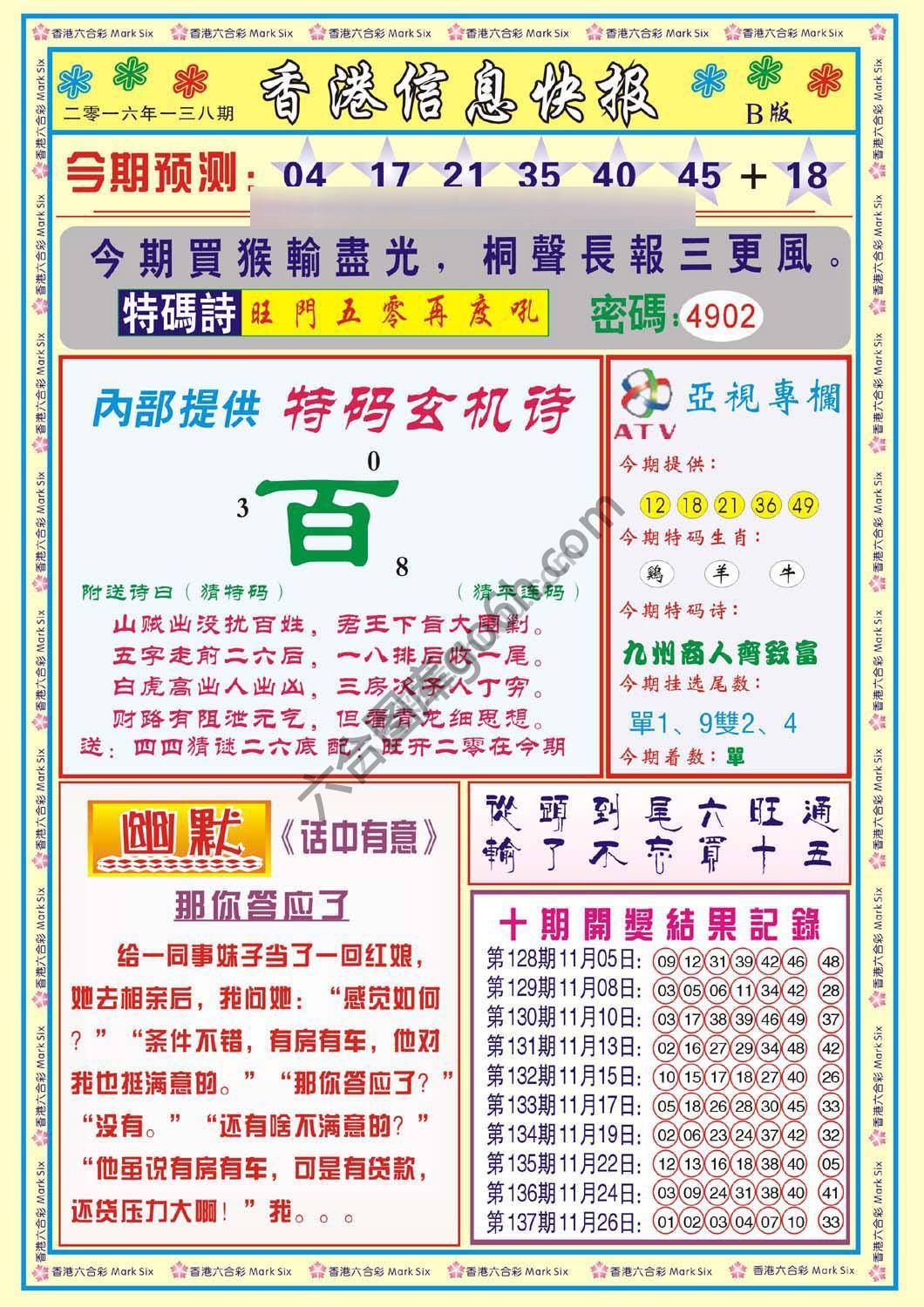 香港信息快报