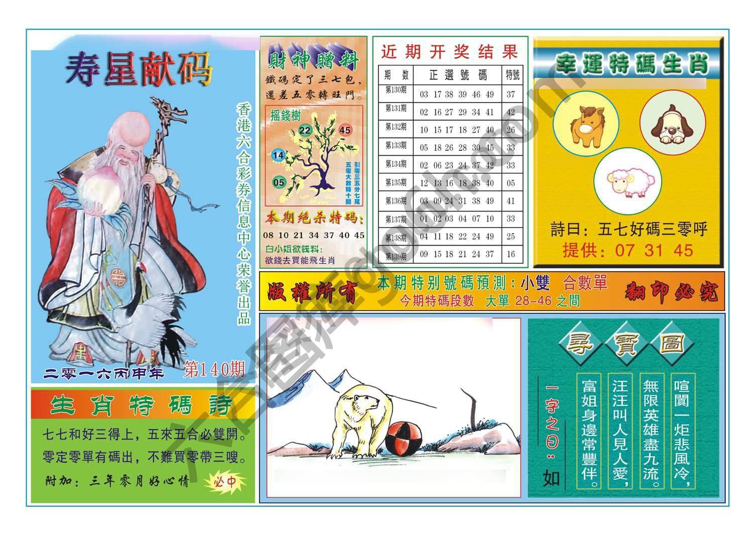 寿星献码