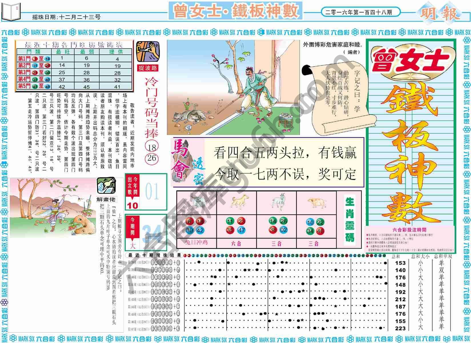 曾女士铁板神数