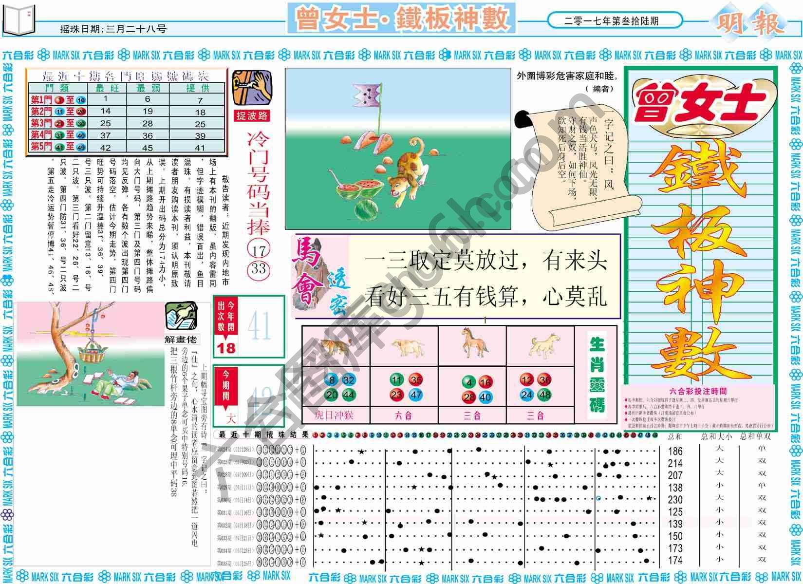 曾女士铁板神数