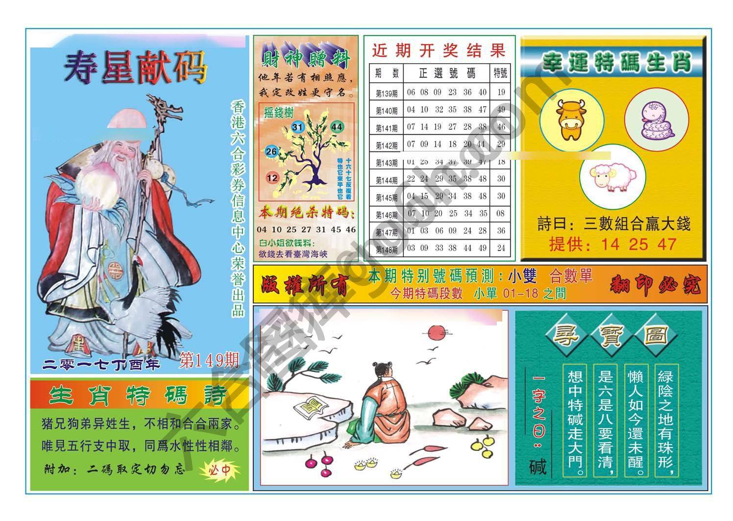 寿星献码