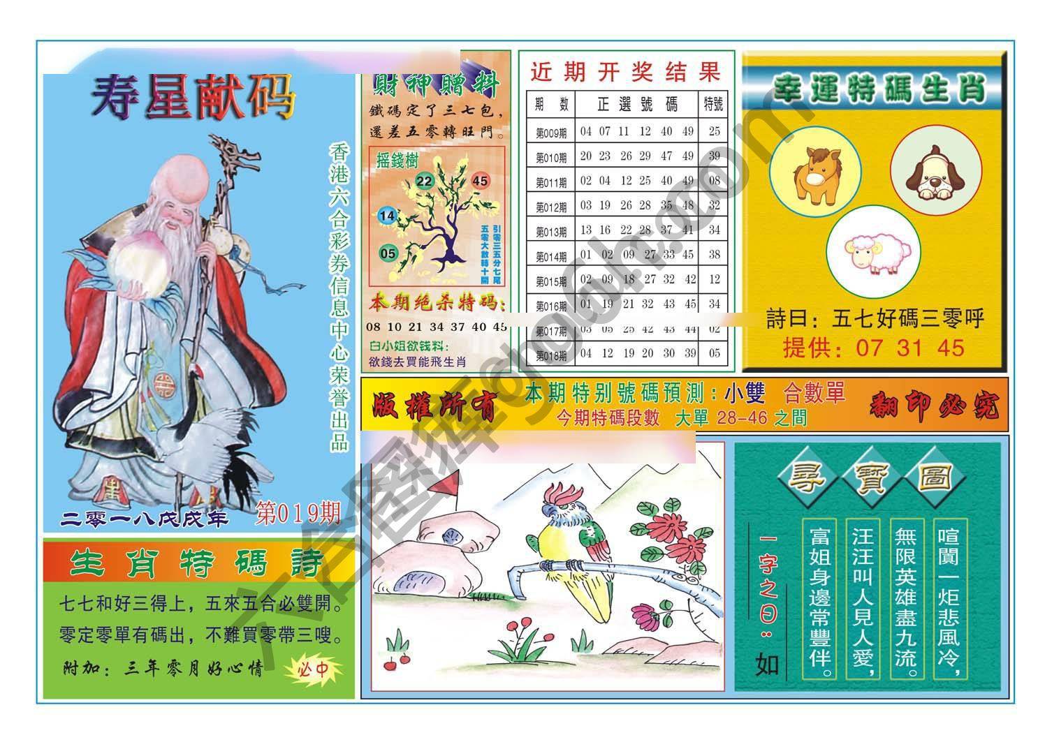 寿星献码