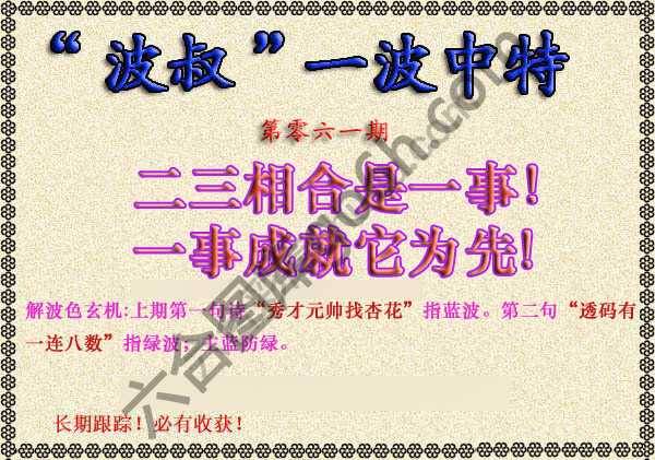 波叔一波中特