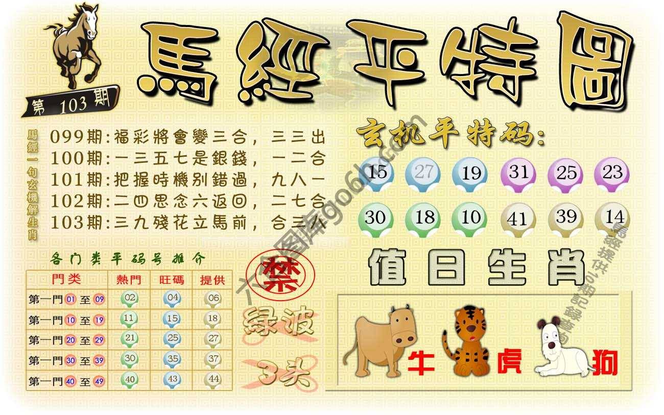 马经平特图