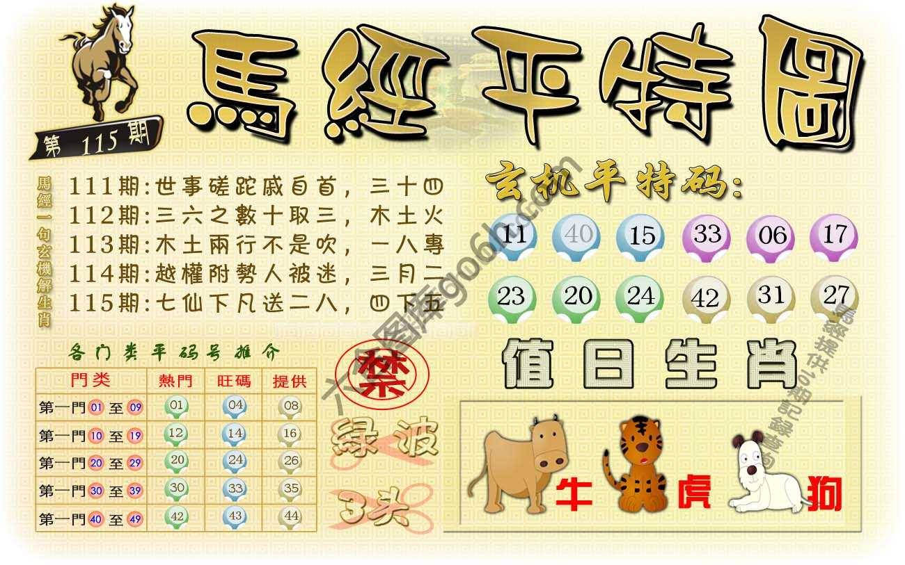 马经平特图