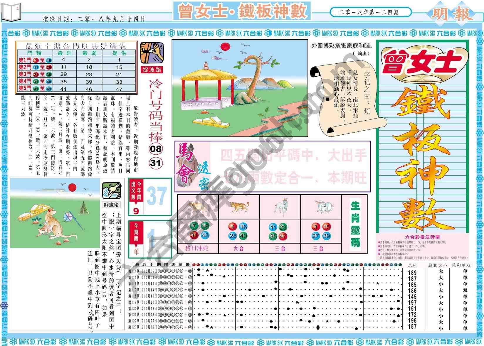 曾女士铁板神数