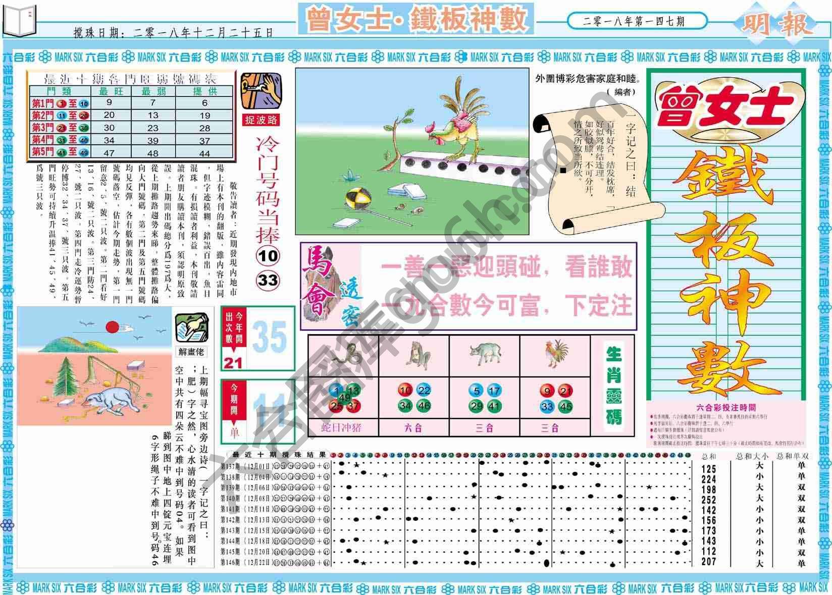 曾女士铁板神数