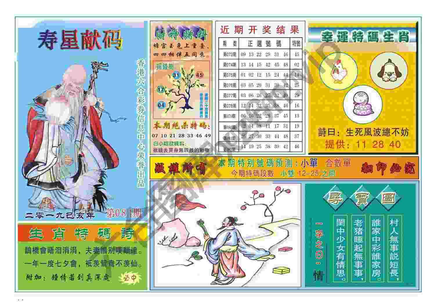 寿星献码