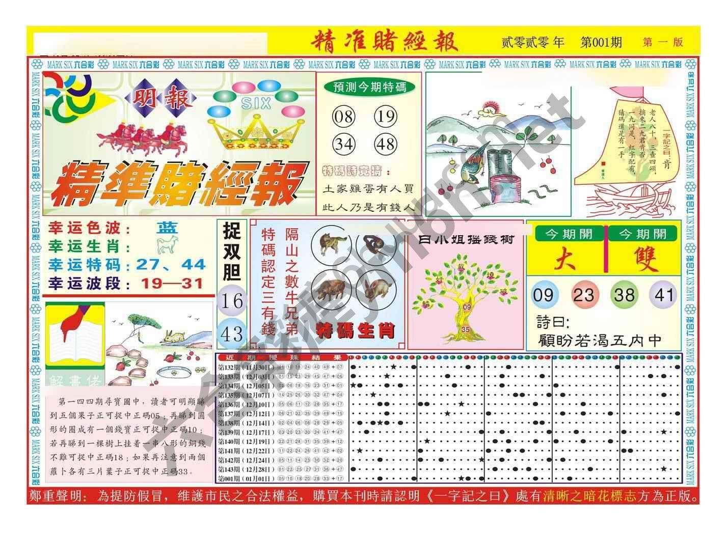 精准赌经报