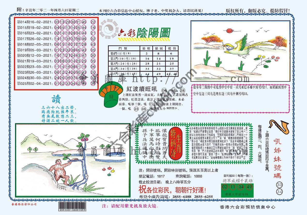 六彩阴阳图