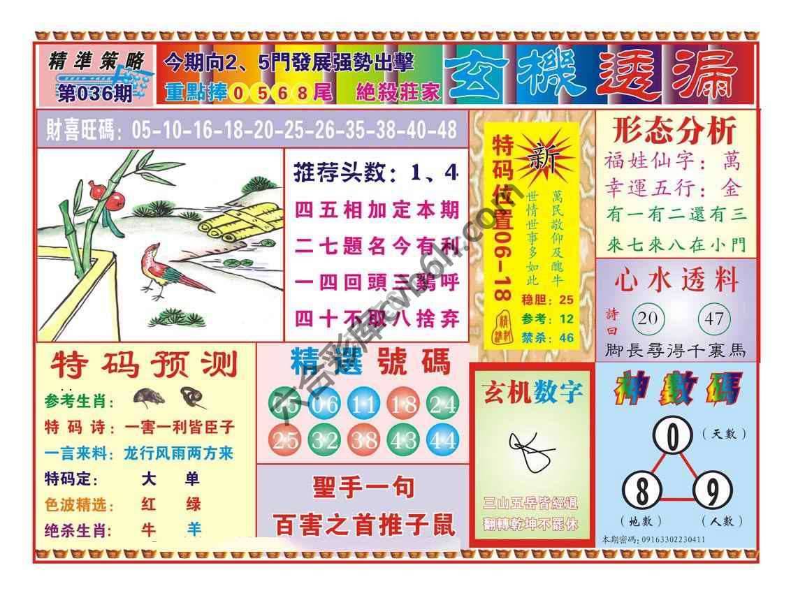 玄机透漏