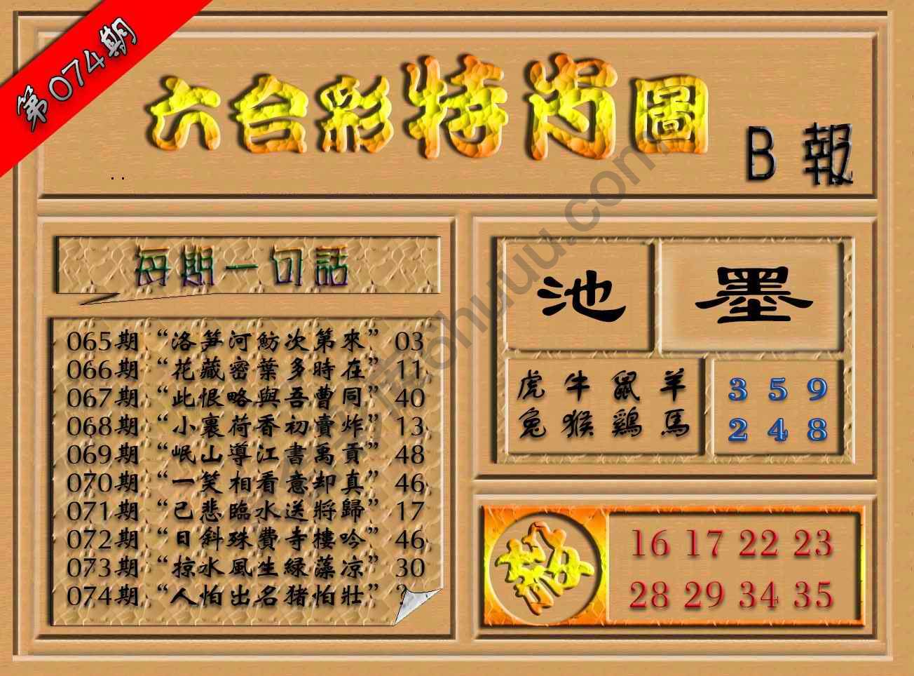 六合彩特肖图
