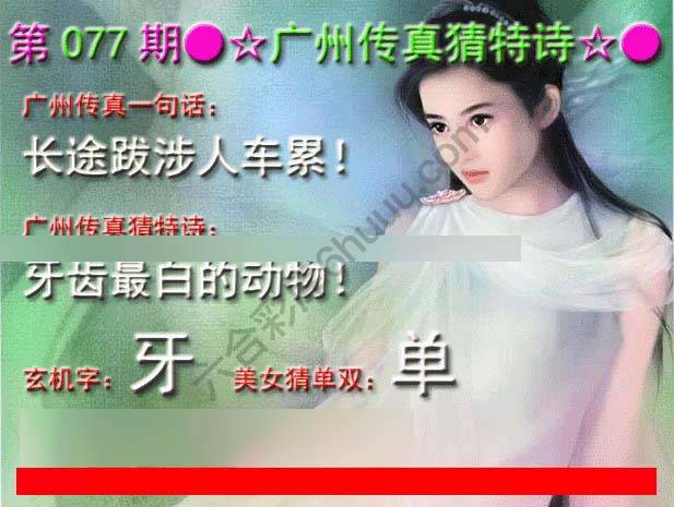 广州传真中特诗