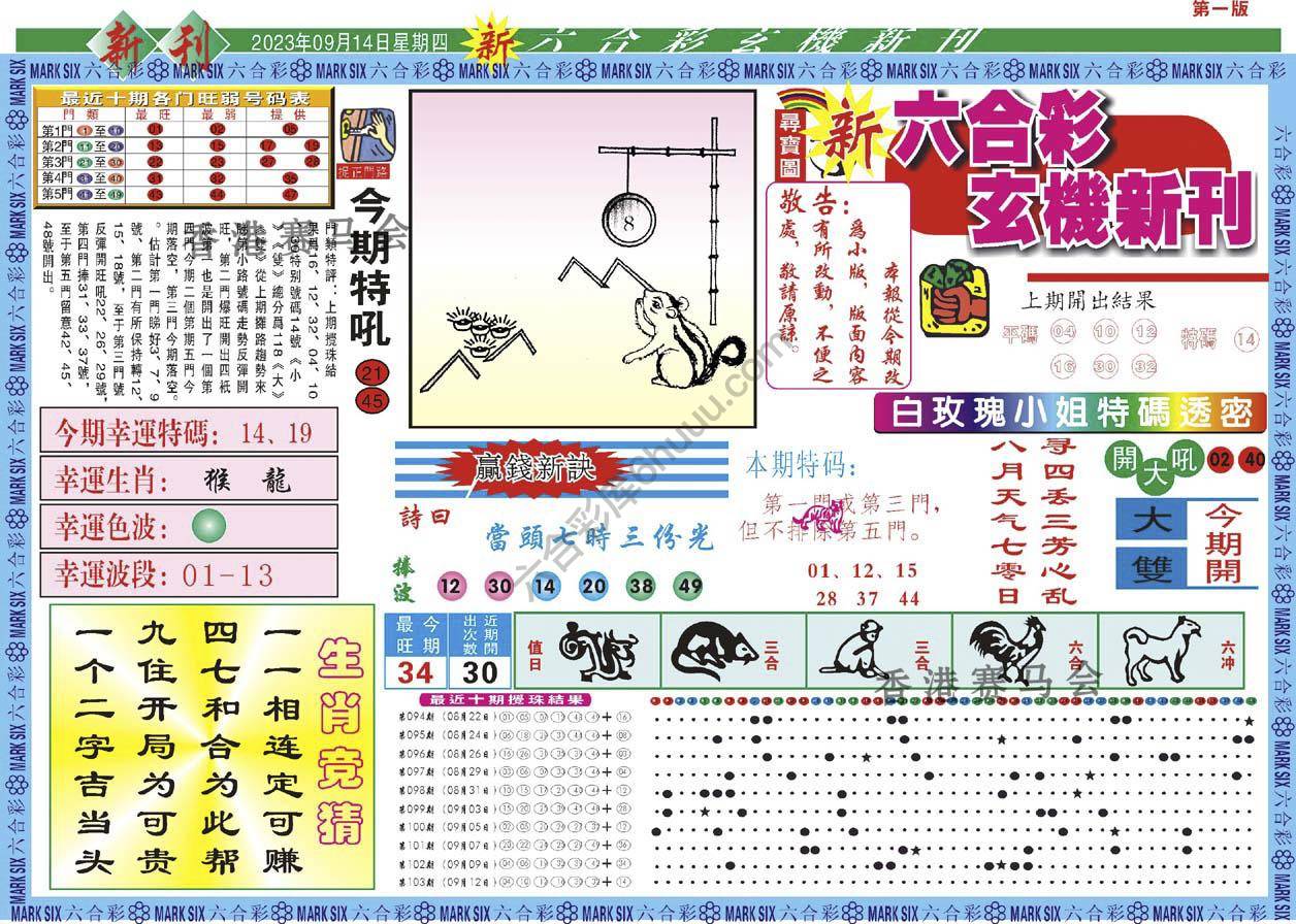 新六合彩特码新刊