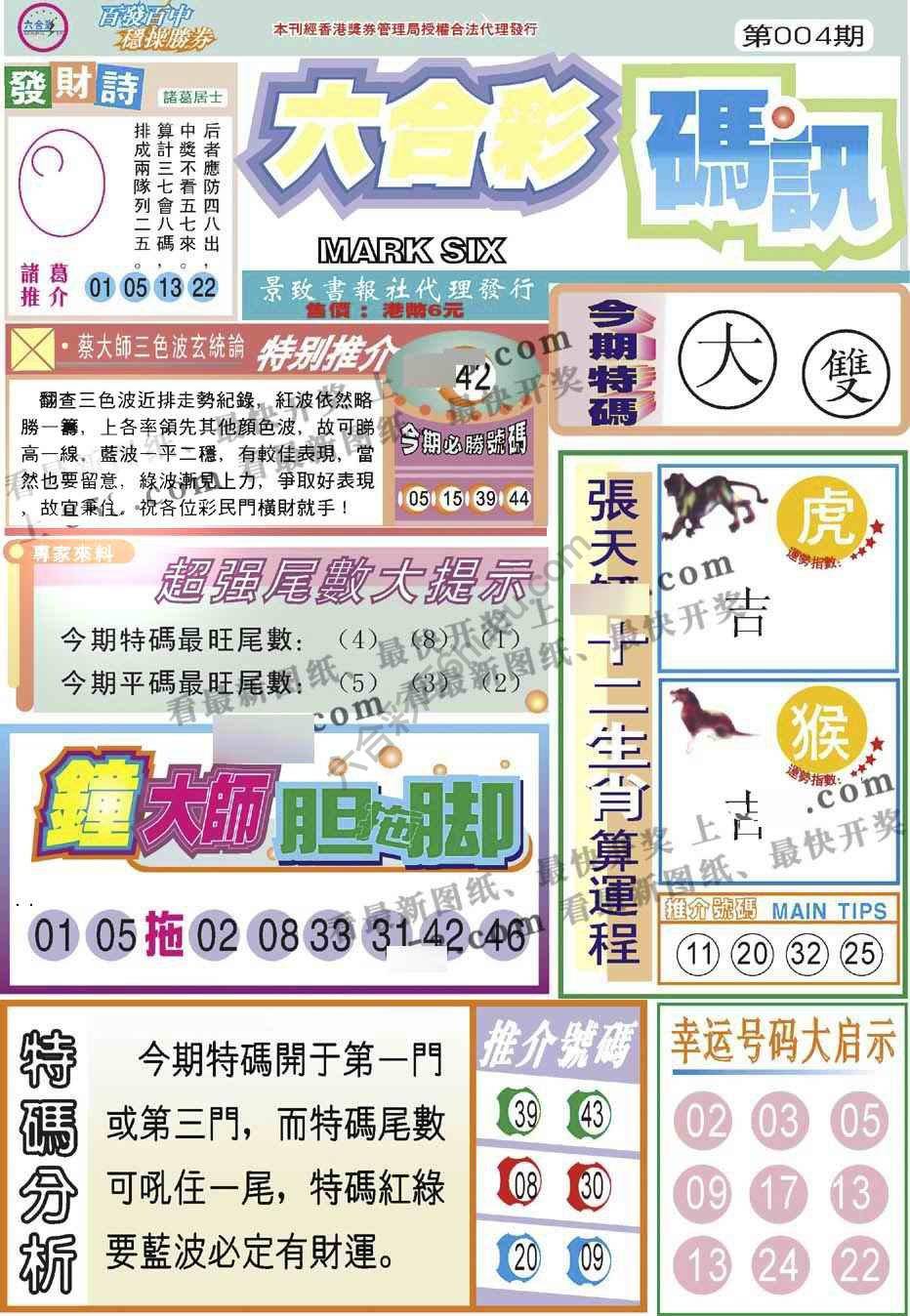 六合彩码讯