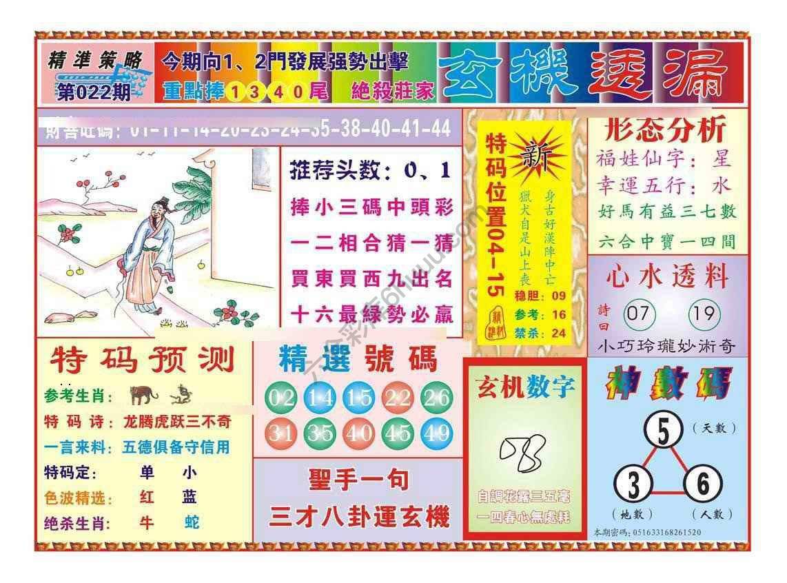 玄机透漏