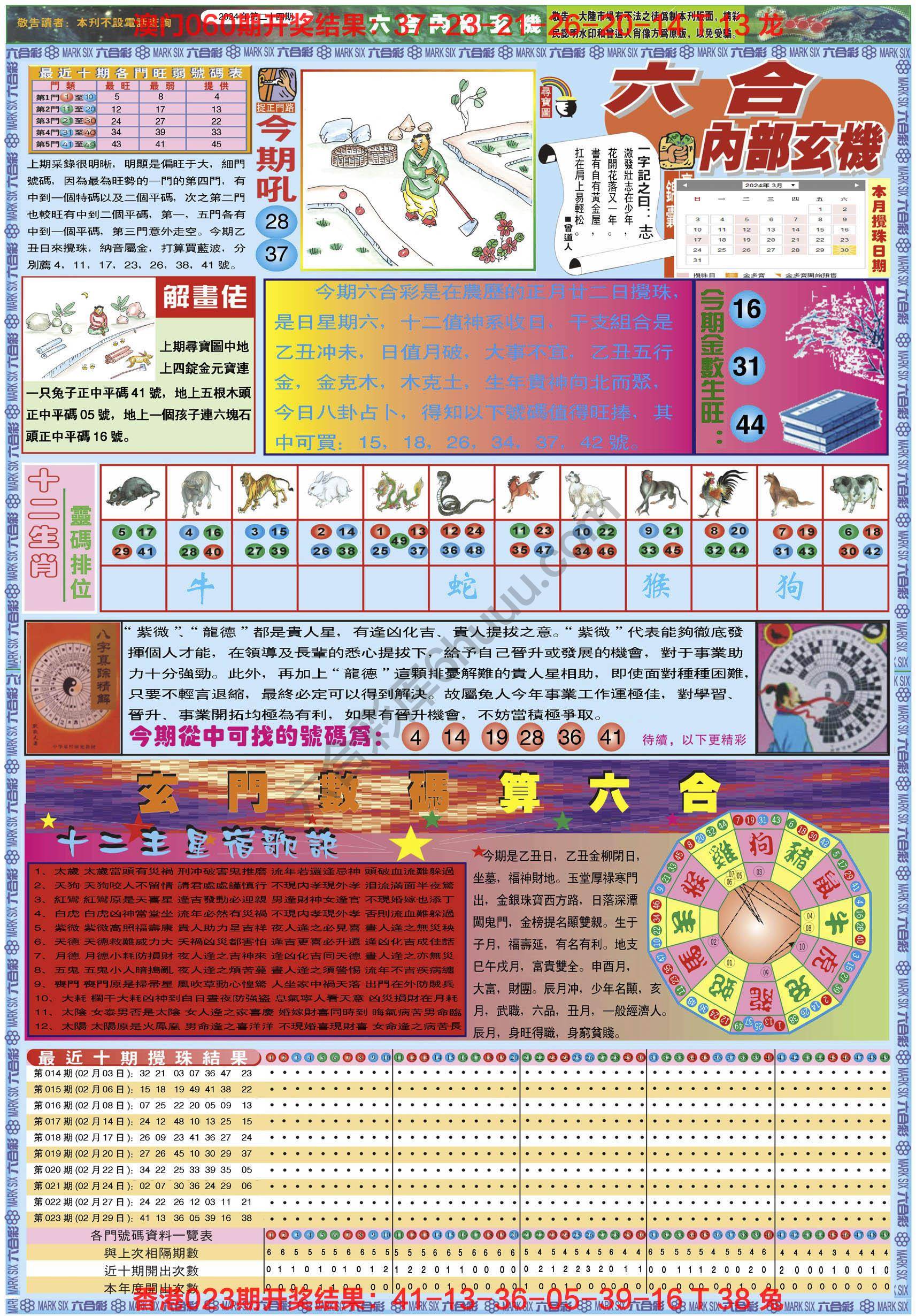 六合内部玄机港版