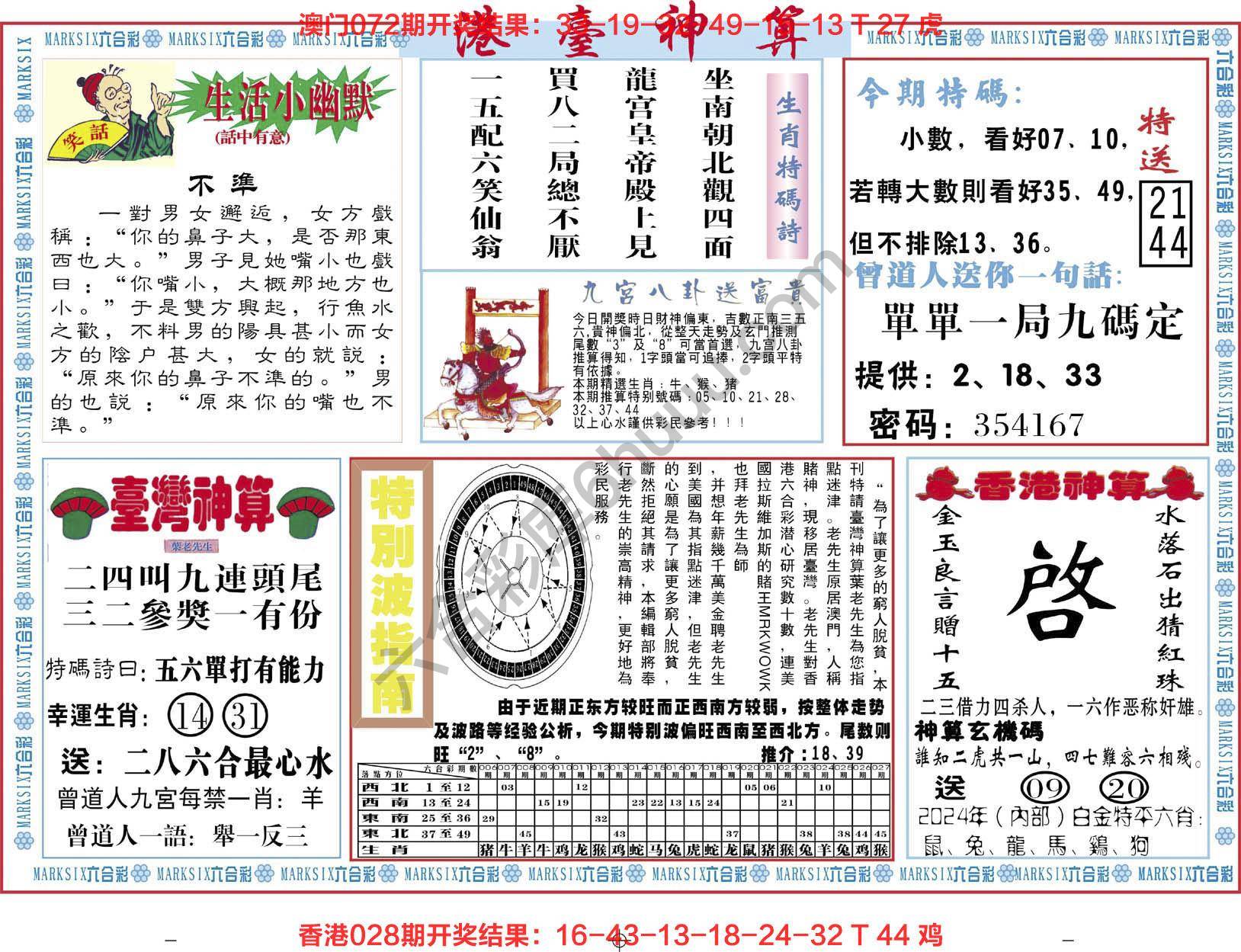 港台神算