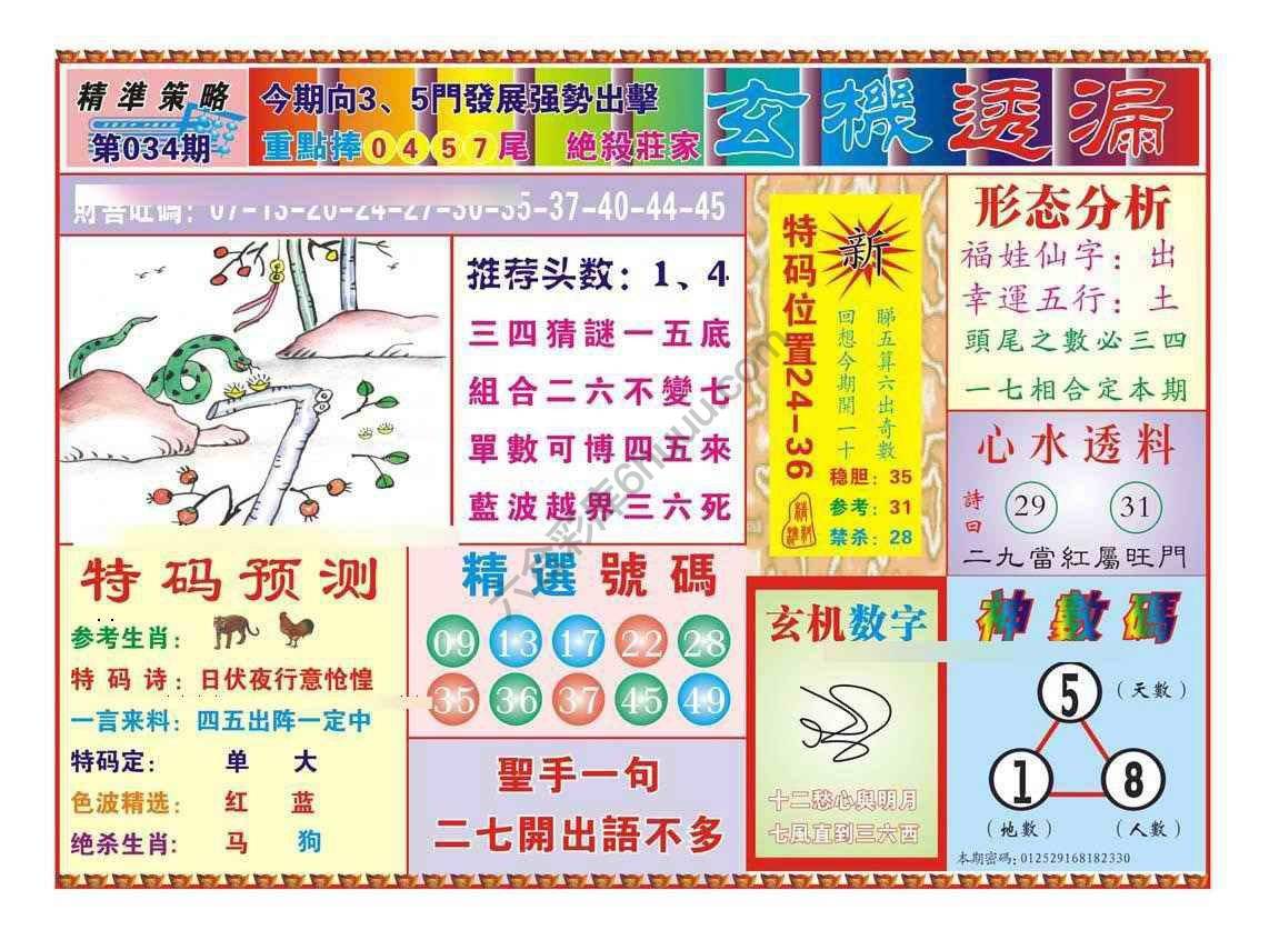 玄机透漏