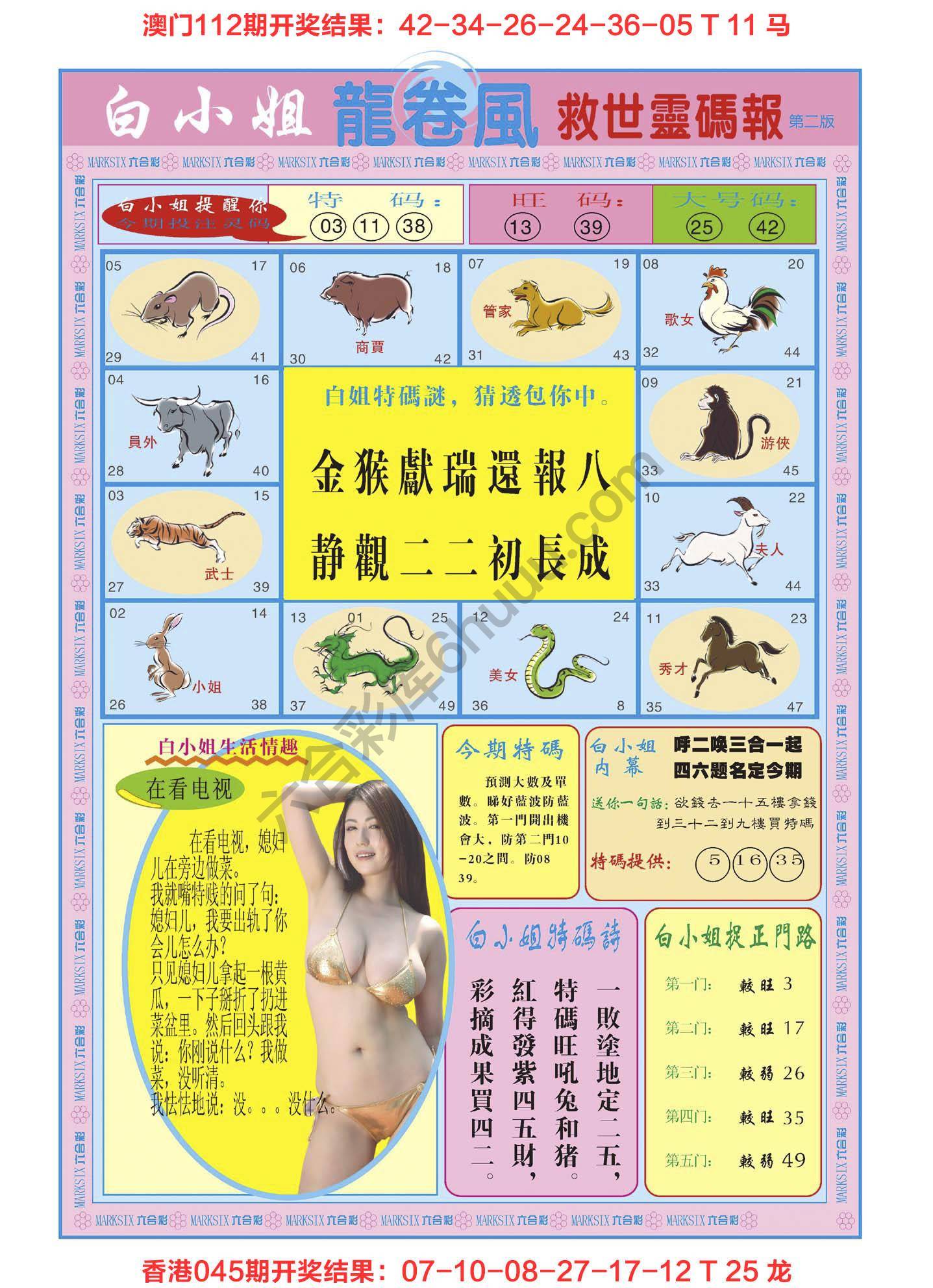 白小姐救世灵码报
