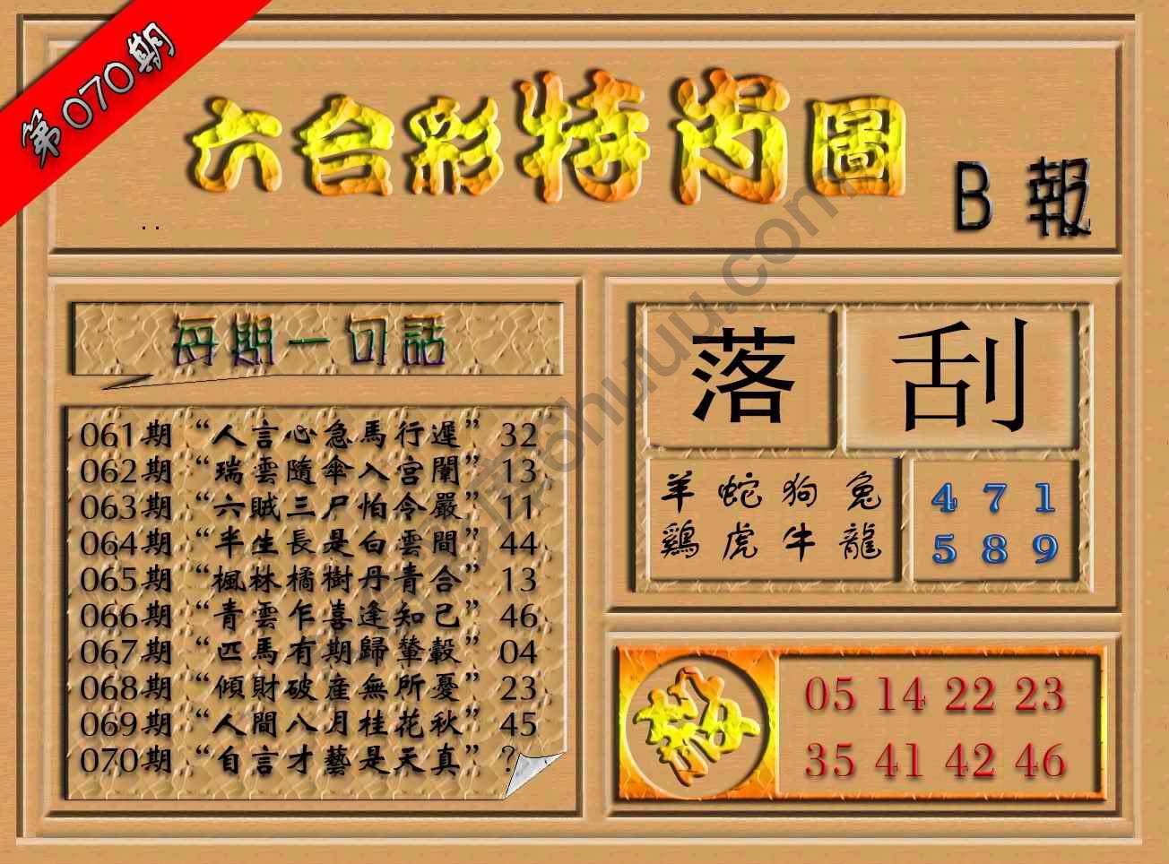 六合彩特肖图