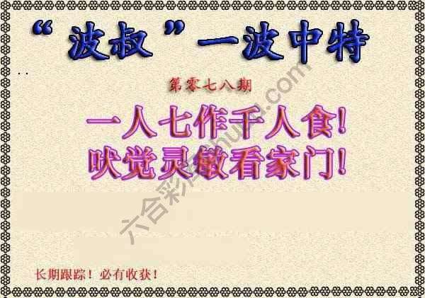 波叔一波中特