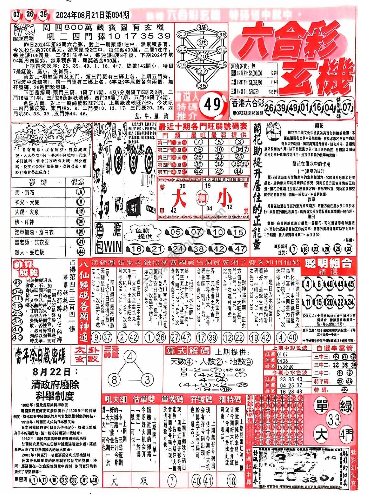 六合彩玄机