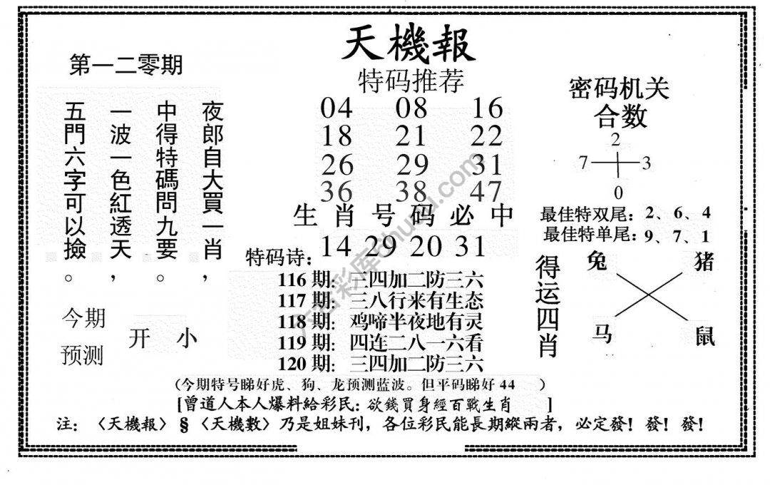 天机报