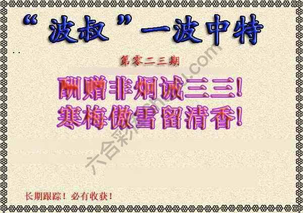 波叔一波中特
