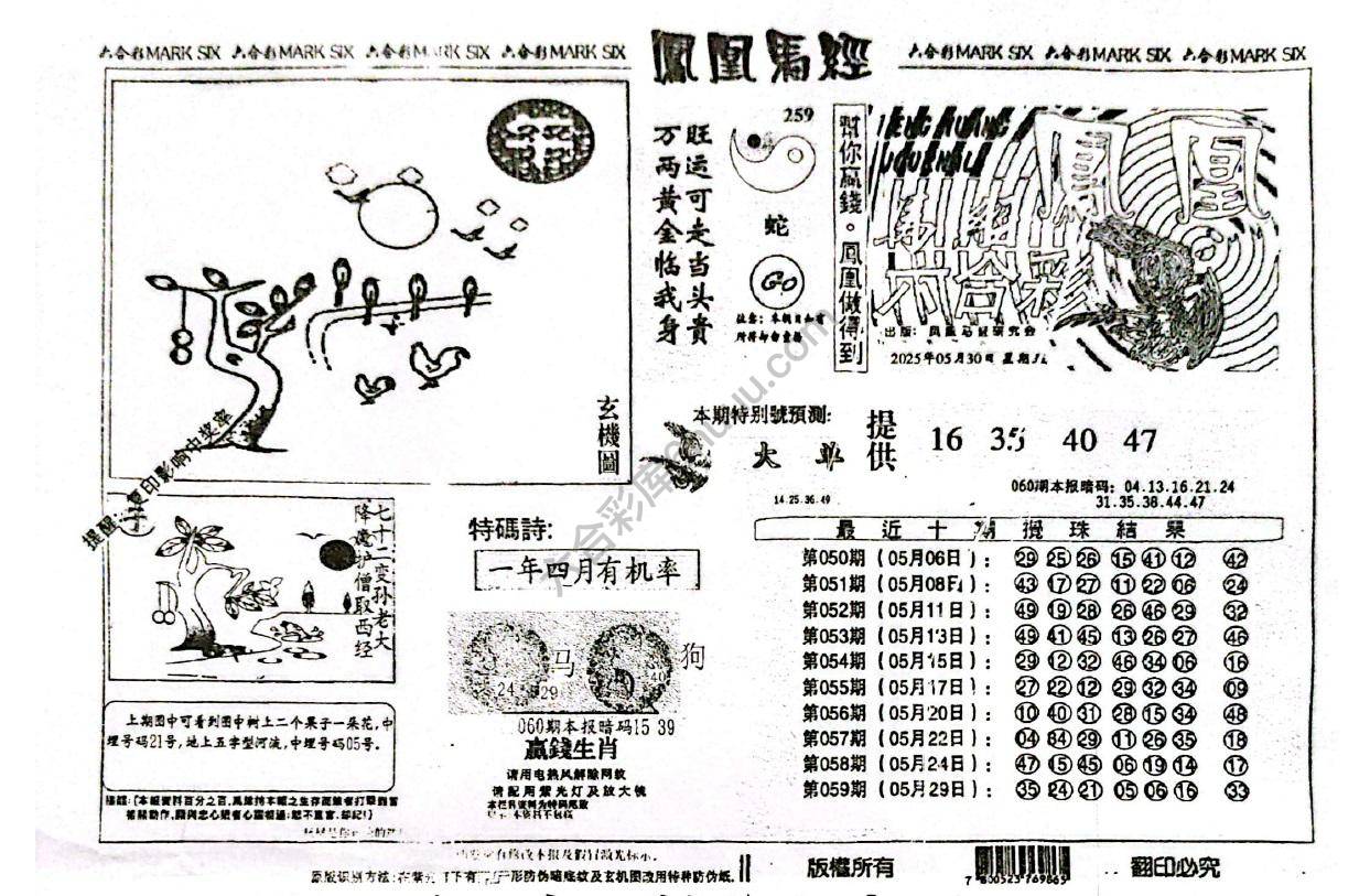 凤凰马经
