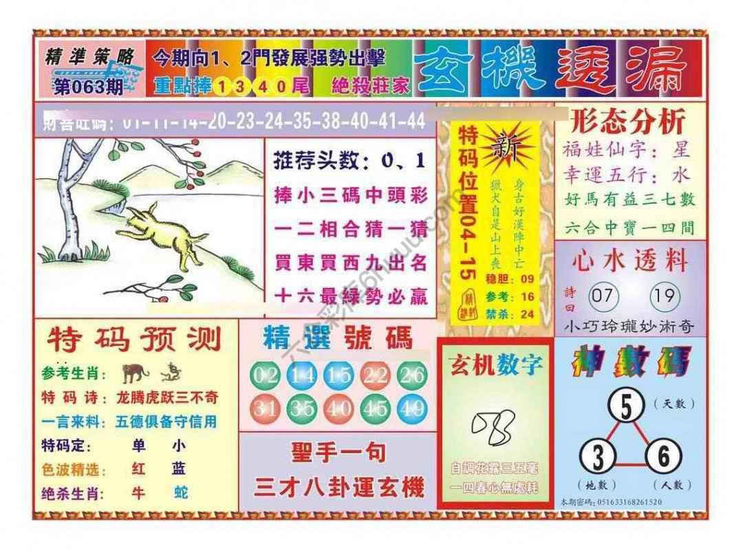 玄机透漏