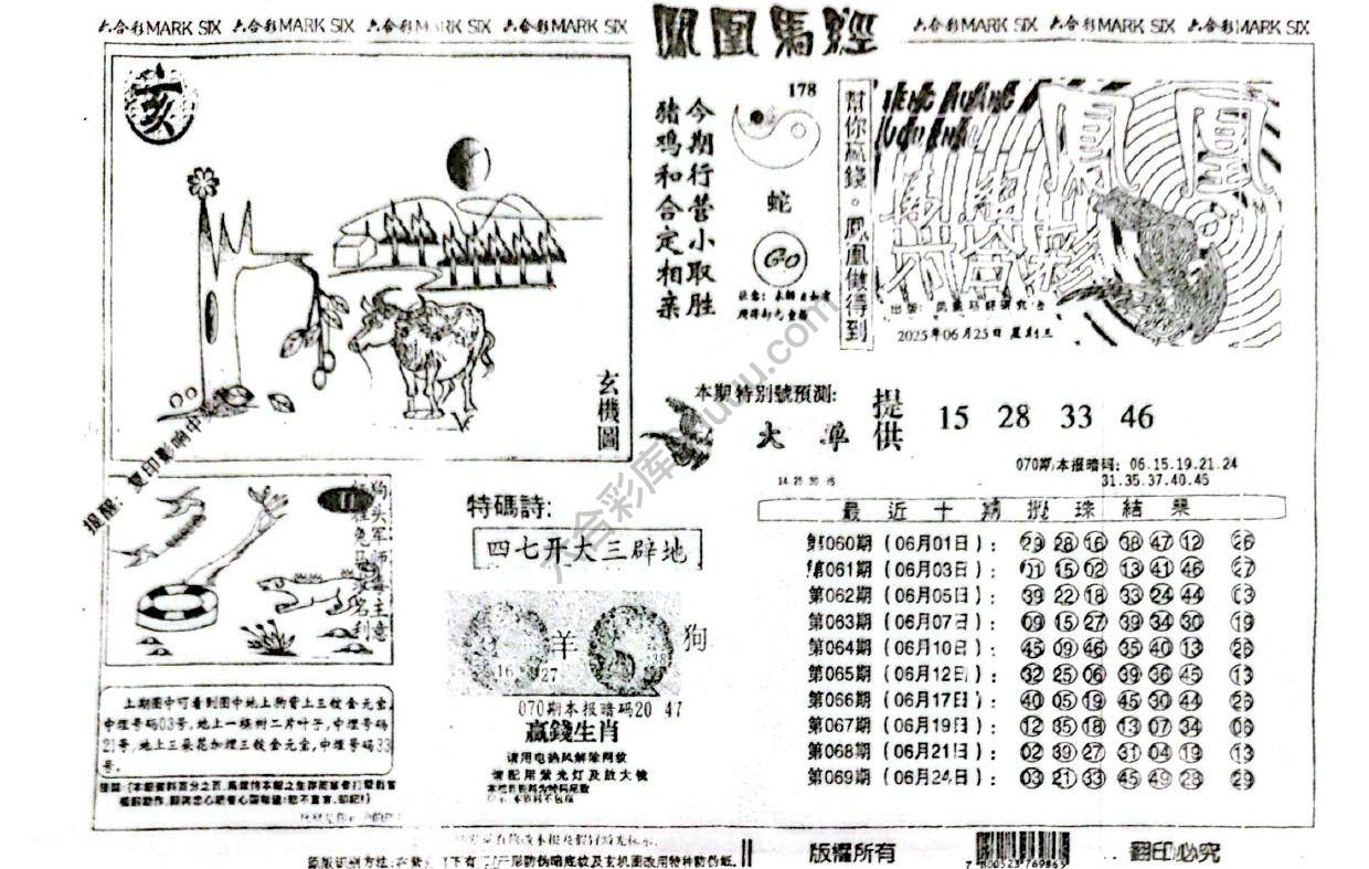 凤凰马经