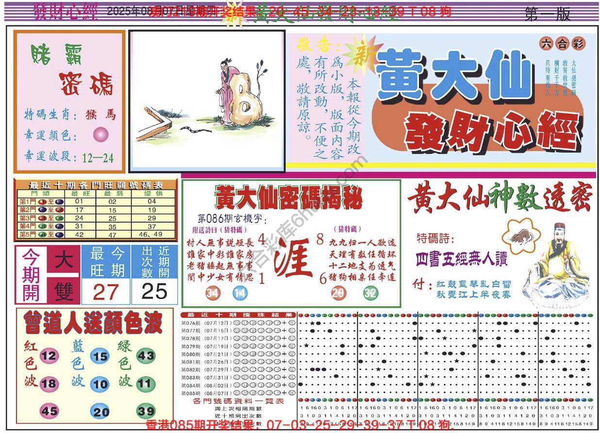黄大仙发财心经