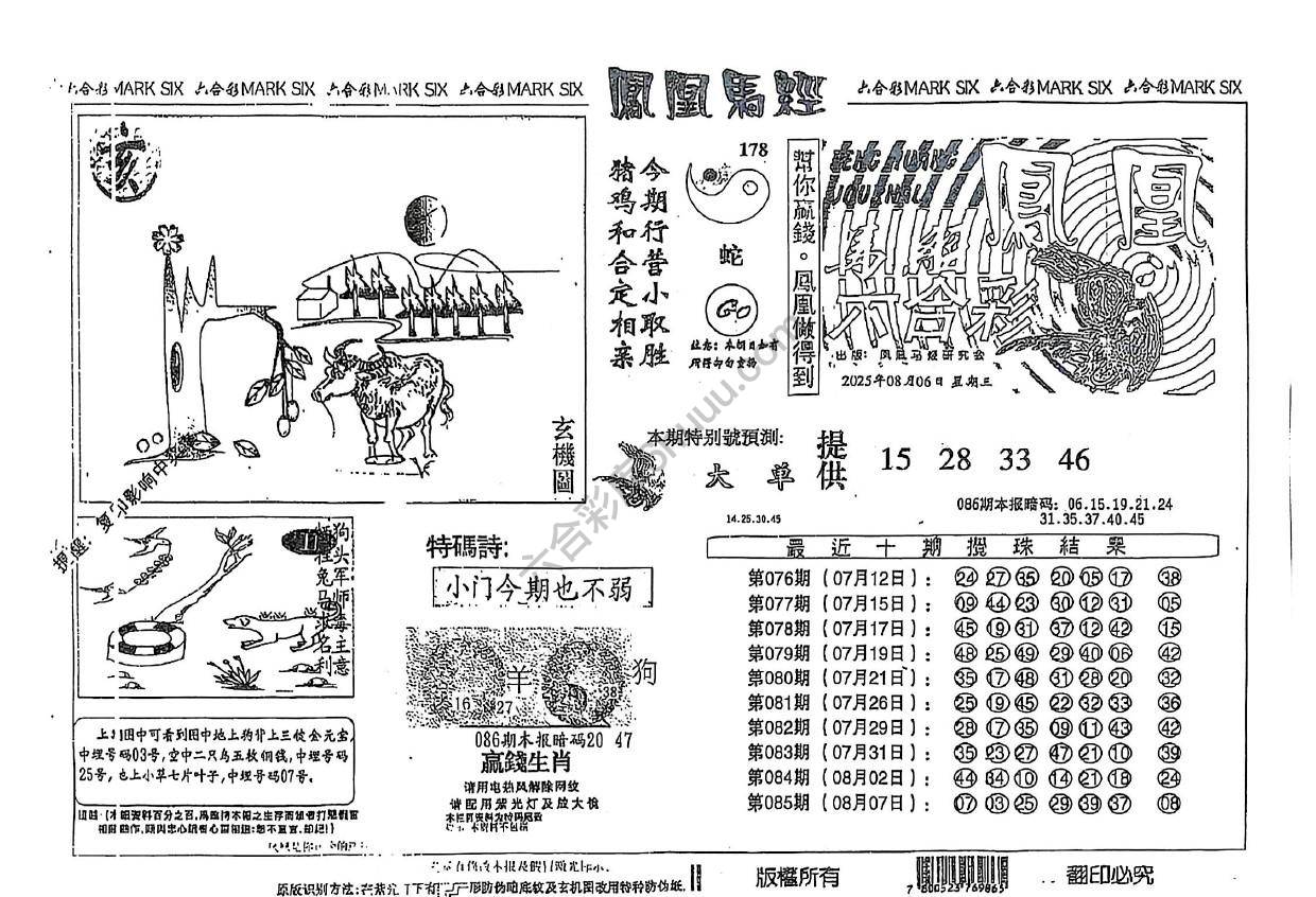 凤凰马经