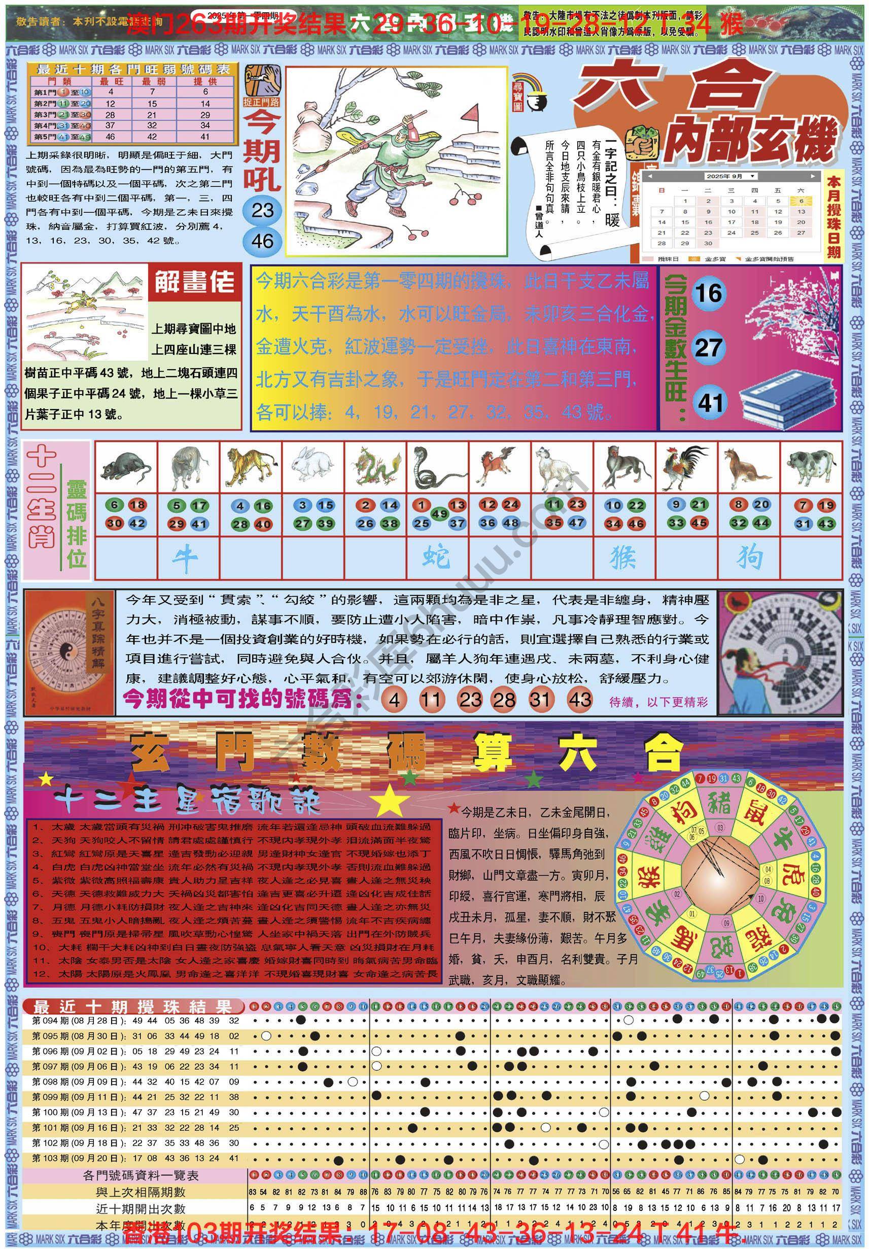 六合内部玄机港版