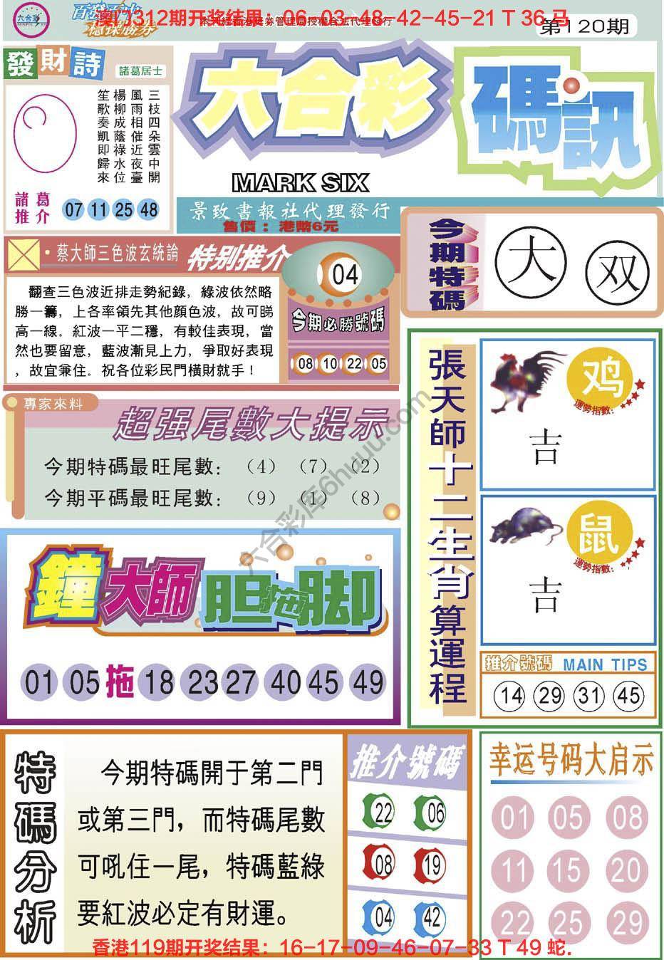 六合彩码讯