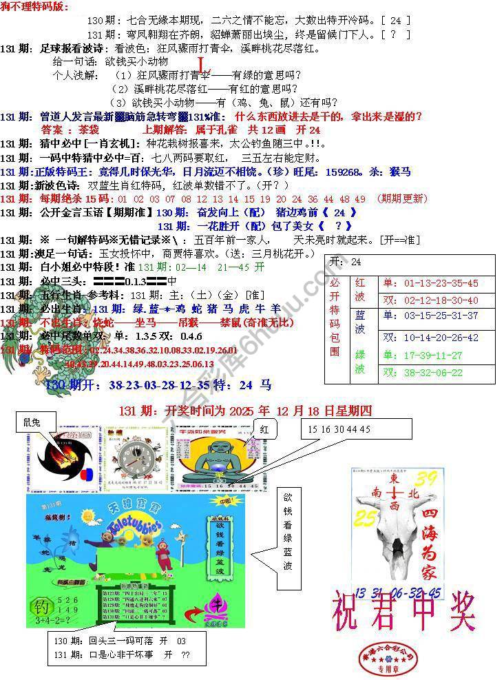 青龙五鬼报