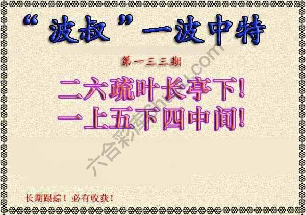 波叔一波中特